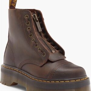 Dr. Martens Brown Leather Combat Boots